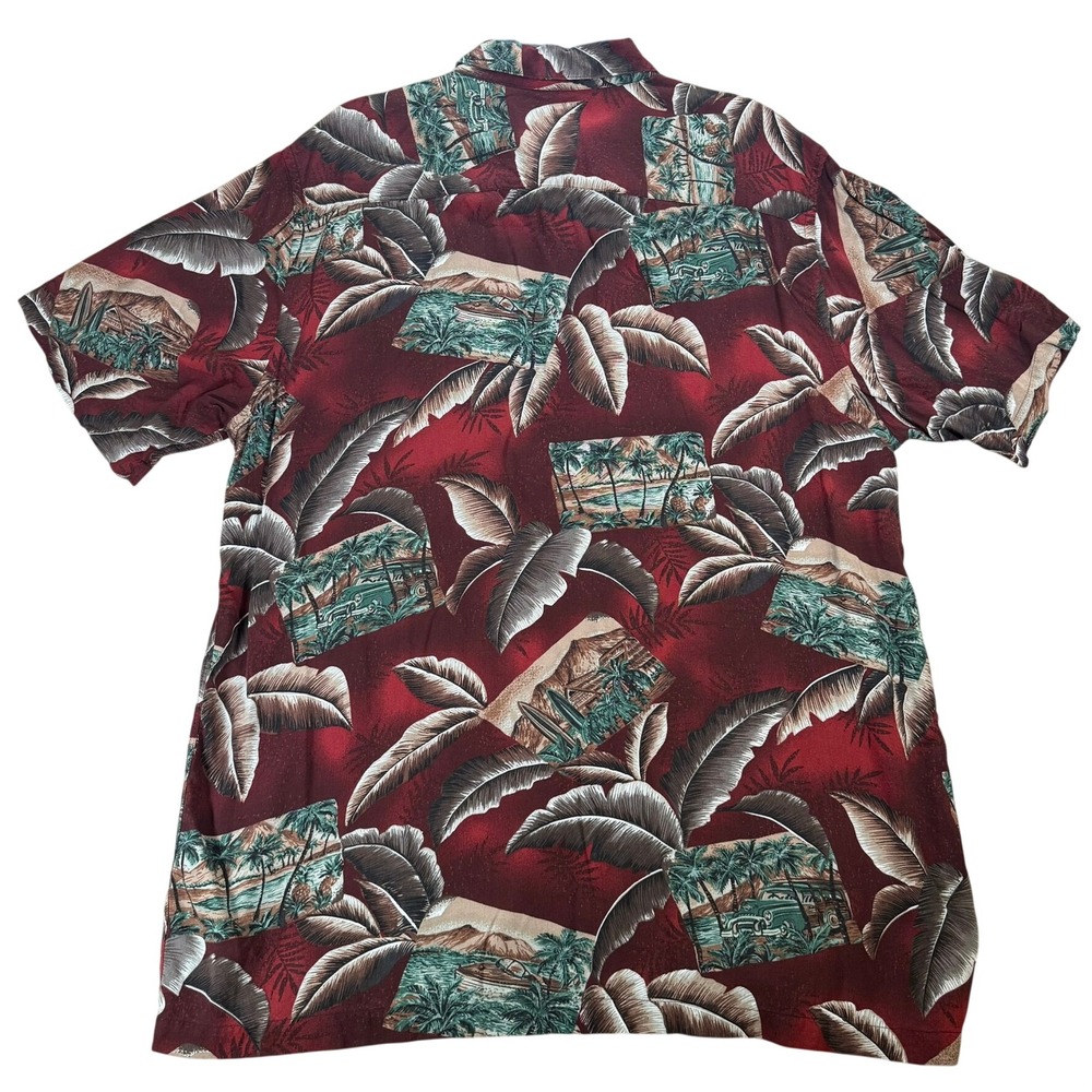 Lot of 2 Mens Rayon Hawaiian Shirts Pierre Cardin XL David Taylor XLT Tropical - Picture 7 of 12